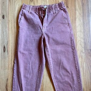 Madewell pull on wide leg, barrel style pants - coral